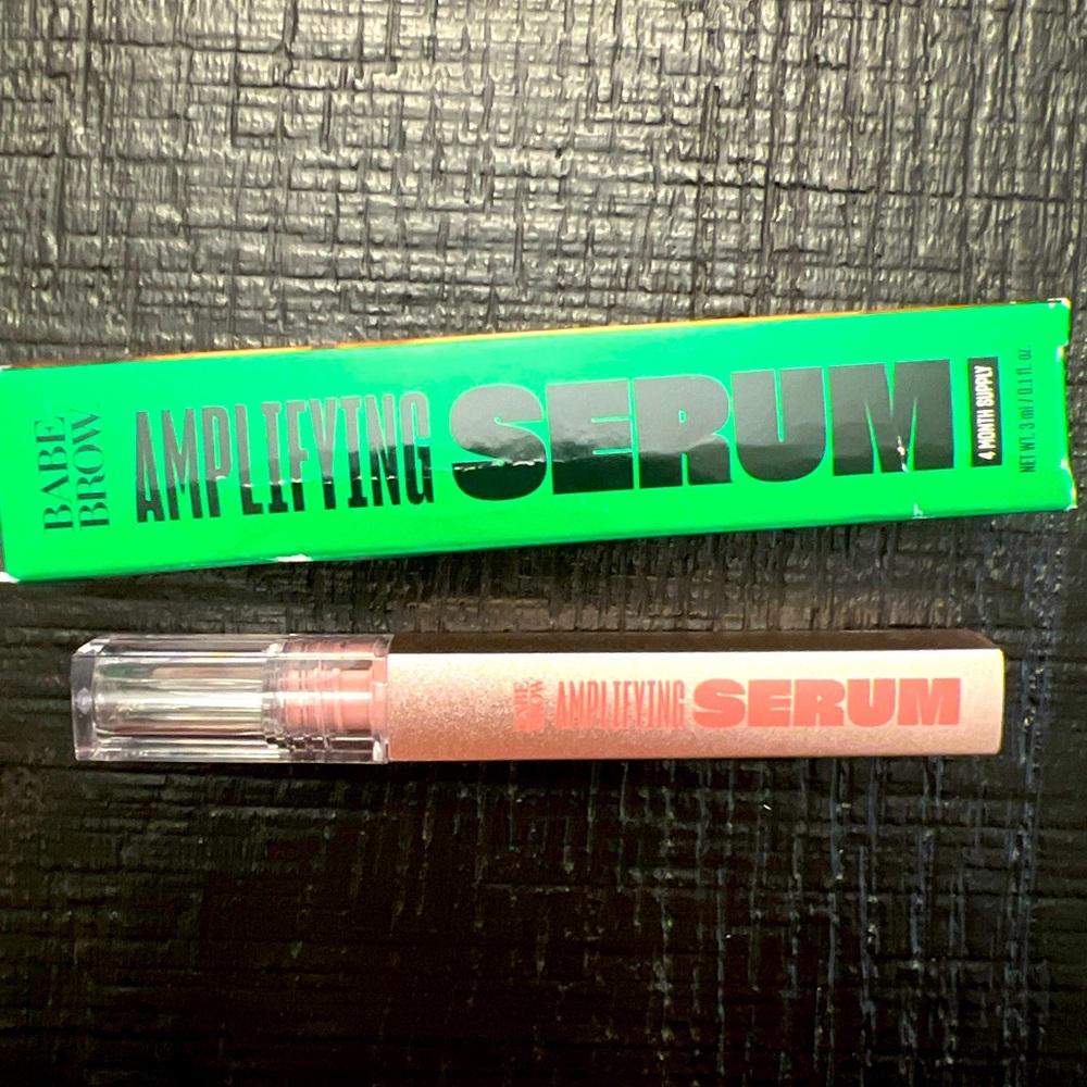 Babe brow amplifying Eyebrow Growth Serum for Thicker Brows 4 Month Supply New